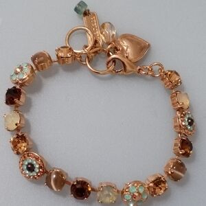 Mariana Swarovski Bracelet with Turquoise & Brown Crystals